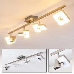 Hofstein Sumoas Deckenspot LED Nickel-Matt, 4-flammig -Bürolampen Verkäufe sumoas deckenspot h3010037 do5 20