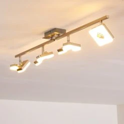 Hofstein Sumoas Deckenspot LED Nickel-Matt, 4-flammig -Bürolampen Verkäufe sumoas deckenspot h3010037 do5 9