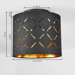 Hofstein Tallaboa Deckenleuchte Schwarz, 1-flammig -Bürolampen Verkäufe tallaboa deckenleuchte h3441312 3