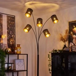 Hofstein Tallaboa Stehleuchte Schwarz, 5-flammig 22 Hofstein Tallaboa Stehleuchte Schwarz, 5-flammig -Bürolampen Verkäufe tallaboa stehleuchte h3443484 10