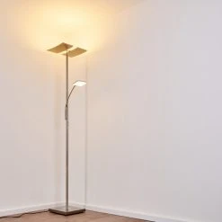 Hofstein Thyolo Deckenfluter LED Stahl geb&uuml;rstet, 2-flammig -Bürolampen Verkäufe thyolo deckenfluter h3166215 do1 19