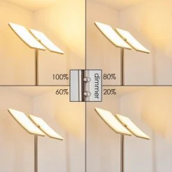 Hofstein Thyolo Deckenfluter LED Stahl geb&uuml;rstet, 2-flammig -Bürolampen Verkäufe thyolo deckenfluter h3166215 do1 3