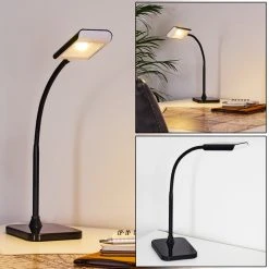 Hofstein Tischleuchte LED Schwarz, 1-flammig