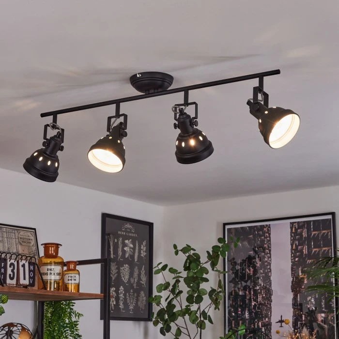 Hofstein Tita Deckenleuchte Chrom, Schwarz, 4-flammig 1 Hofstein Tita Deckenleuchte Chrom, Schwarz, 4-flammig