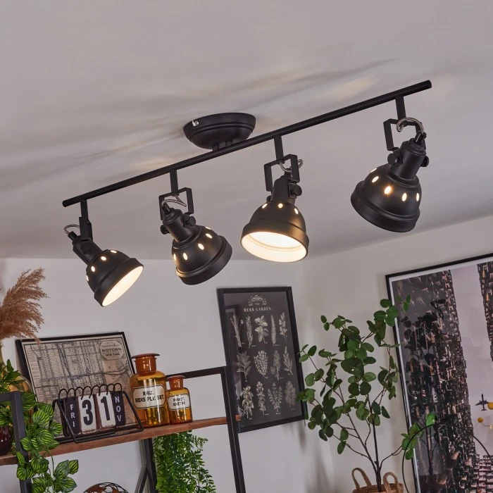 Hofstein Tita Deckenleuchte Chrom, Schwarz, 4-flammig 9 Hofstein Tita Deckenleuchte Chrom, Schwarz, 4-flammig – Bild 9