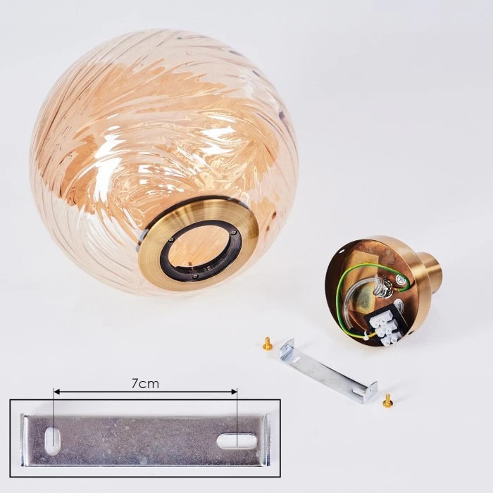 Hofstein Tomboul Deckenleuchte Gold, 1-flammig 5 Hofstein Tomboul Deckenleuchte Gold, 1-flammig – Bild 5