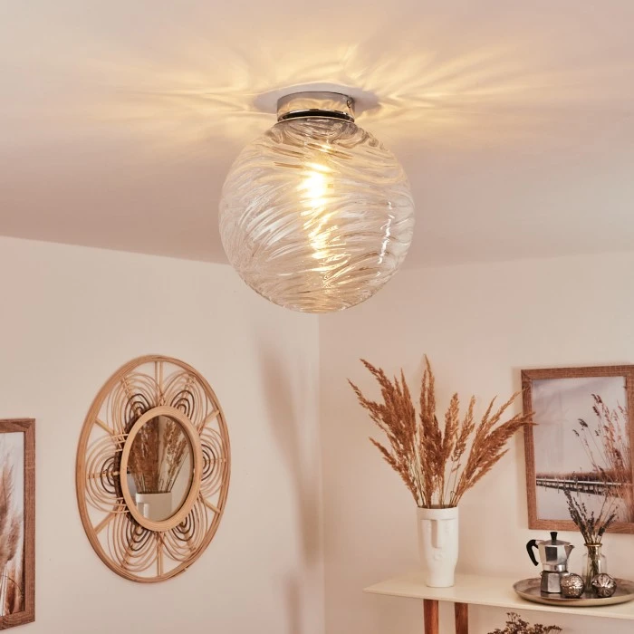 Hofstein Tomboul Deckenleuchte Chrom, 1-flammig 1 Hofstein Tomboul Deckenleuchte Chrom, 1-flammig