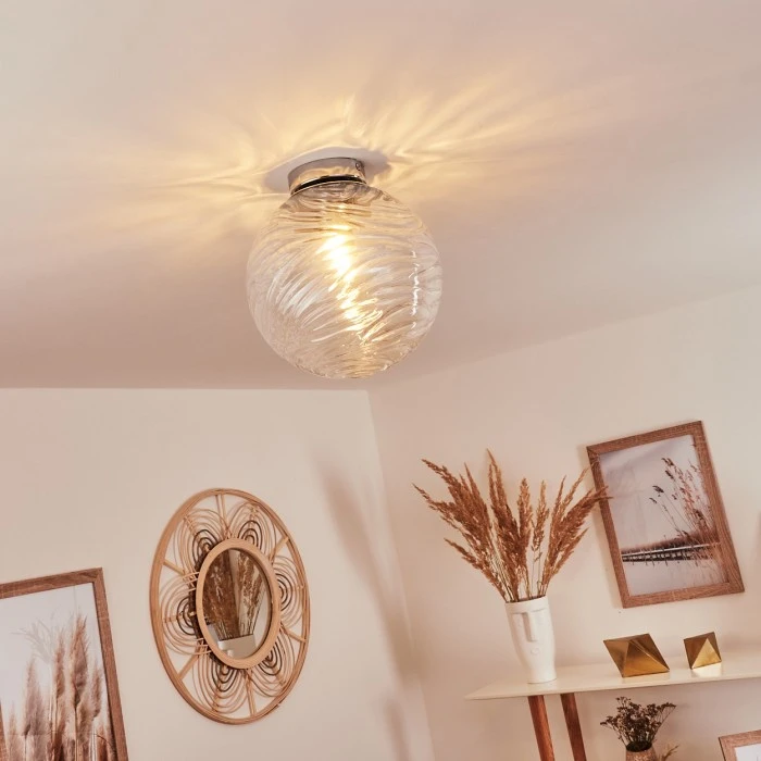 Hofstein Tomboul Deckenleuchte Chrom, 1-flammig 11 Hofstein Tomboul Deckenleuchte Chrom, 1-flammig – Bild 11