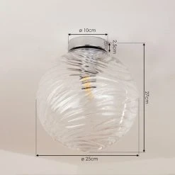 Hofstein Tomboul Deckenleuchte Chrom, 1-flammig 15 Hofstein Tomboul Deckenleuchte Chrom, 1-flammig -Bürolampen Verkäufe tomboul deckenleuchte h3433683 3