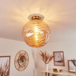 Hofstein Tomboul Deckenleuchte Gold, 1-flammig