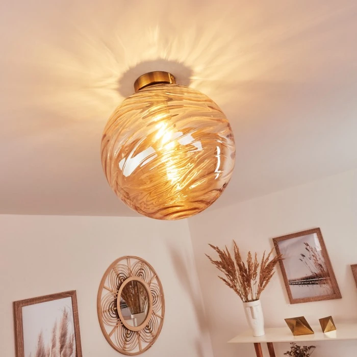 Hofstein Tomboul Deckenleuchte Gold, 1-flammig 7 Hofstein Tomboul Deckenleuchte Gold, 1-flammig – Bild 7