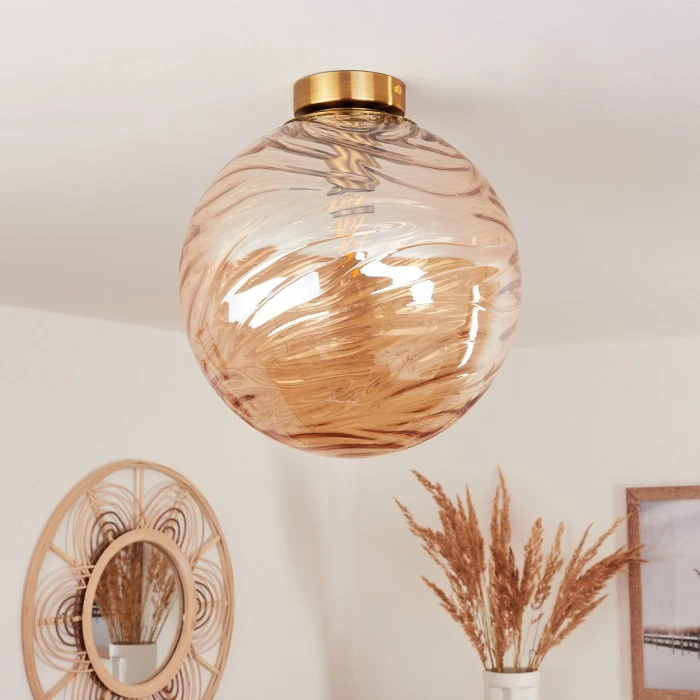 Hofstein Tomboul Deckenleuchte Gold, 1-flammig 10 Hofstein Tomboul Deckenleuchte Gold, 1-flammig – Bild 10