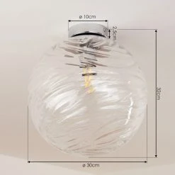 Hofstein Tomboul Deckenleuchte Chrom, 1-flammig -Bürolampen Verkäufe tomboul deckenleuchte h3433713 3