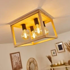 Hofstein Torreglia Deckeneleuchte Schwarz, Braun, 4-flammig 17 Hofstein Torreglia Deckeneleuchte Schwarz, Braun, 4-flammig -Bürolampen Verkäufe torreglia deckeneleuchte h3409800 6