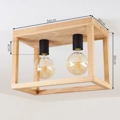 Hofstein Torreglia Deckenleuchte Schwarz, Braun, 2-flammig 14 Hofstein Torreglia Deckenleuchte Schwarz, Braun, 2-flammig -Bürolampen Verkäufe torreglia deckenleuchte h3409732 3