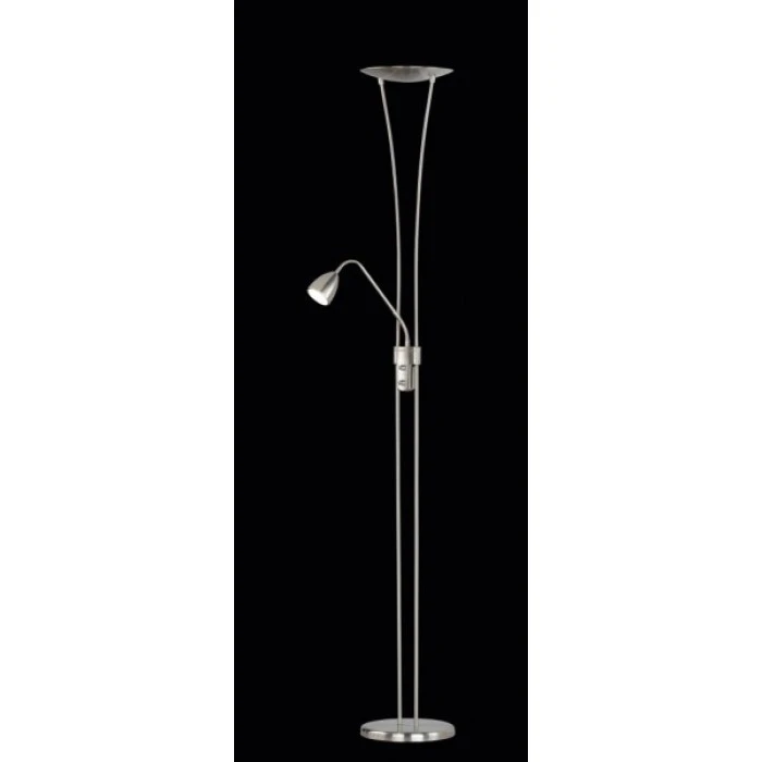 Trio Leuchten ARIOZONA Stehleuchte LED Nickel-Matt, Chrom, Edelstahl, 1-flammig 1 Trio Leuchten ARIOZONA Stehleuchte LED Nickel-Matt, Chrom, Edelstahl, 1-flammig