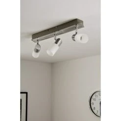 Trio Leuchten CLAPTON Deckenleuchte LED Chrom, Aluminium, Edelstahl, 3-flammig -Bürolampen Verkäufe trio leuchten clapton deckenleuchte 821410305 do1 2