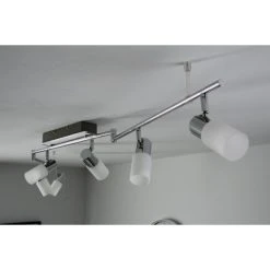 Trio Leuchten CLAPTON Deckenleuchte LED Chrom, Aluminium, Edelstahl, 6-flammig -Bürolampen Verkäufe trio leuchten clapton deckenleuchte 821410605 do1 10