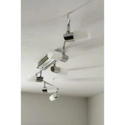 Trio Leuchten CLAPTON Deckenleuchte LED Chrom, Aluminium, Edelstahl, 6-flammig -Bürolampen Verkäufe trio leuchten clapton deckenleuchte 821410605 do1 13