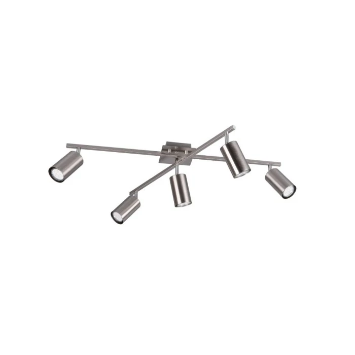 Trio Leuchten MARLEY Deckenleuchte Nickel-Matt, 5-flammig 1 Trio Leuchten MARLEY Deckenleuchte Nickel-Matt, 5-flammig