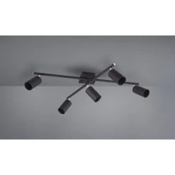 Trio Leuchten MARLEY Deckenleuchte Schwarz, 5-flammig -Bürolampen Verkäufe trio leuchten marley deckenleuchte 612400532 5