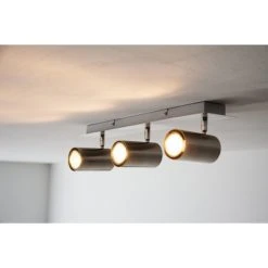 Trio Leuchten MARLEY Deckenleuchte Nickel-Matt, Edelstahl, 3-flammig 21 Trio Leuchten MARLEY Deckenleuchte Nickel-Matt, Edelstahl, 3-flammig -Bürolampen Verkäufe trio leuchten marley deckenleuchte 802400307 do1 5