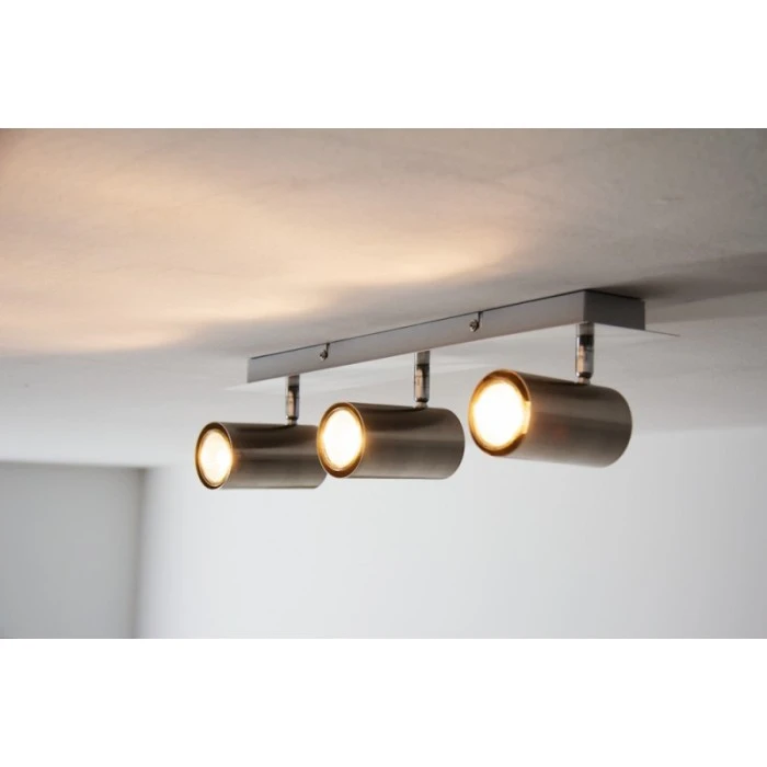 Trio Leuchten MARLEY Deckenleuchte Nickel-Matt, Edelstahl, 3-flammig 6 Trio Leuchten MARLEY Deckenleuchte Nickel-Matt, Edelstahl, 3-flammig – Bild 6