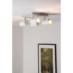 Trio Leuchten MARLEY Deckenleuchte Wei&szlig;, 4-flammig -Bürolampen Verkäufe trio leuchten marley deckenleuchte 802430401 do1 10