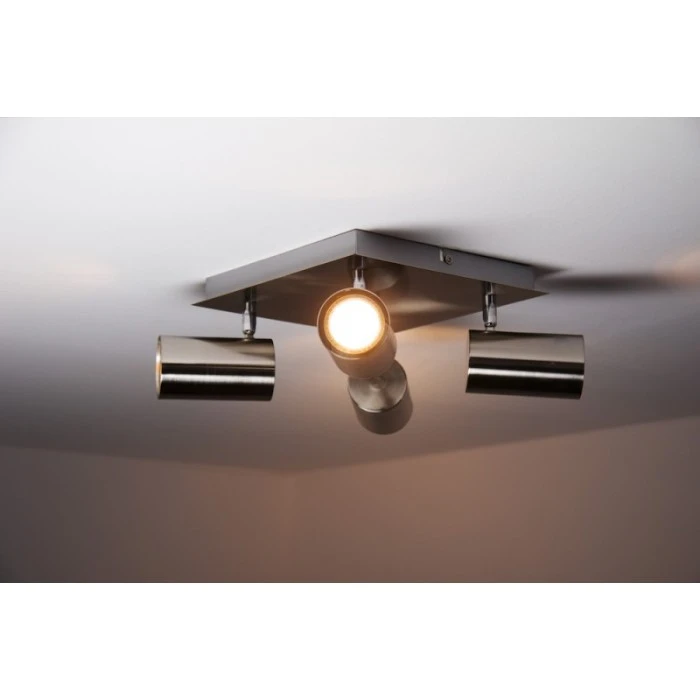 Trio Leuchten MARLEY Deckenleuchte Nickel-Matt, Edelstahl, 4-flammig 4 Trio Leuchten MARLEY Deckenleuchte Nickel-Matt, Edelstahl, 4-flammig – Bild 4