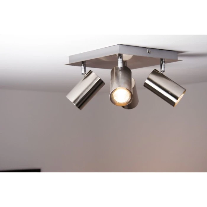 Trio Leuchten MARLEY Deckenleuchte Nickel-Matt, Edelstahl, 4-flammig 5 Trio Leuchten MARLEY Deckenleuchte Nickel-Matt, Edelstahl, 4-flammig – Bild 5