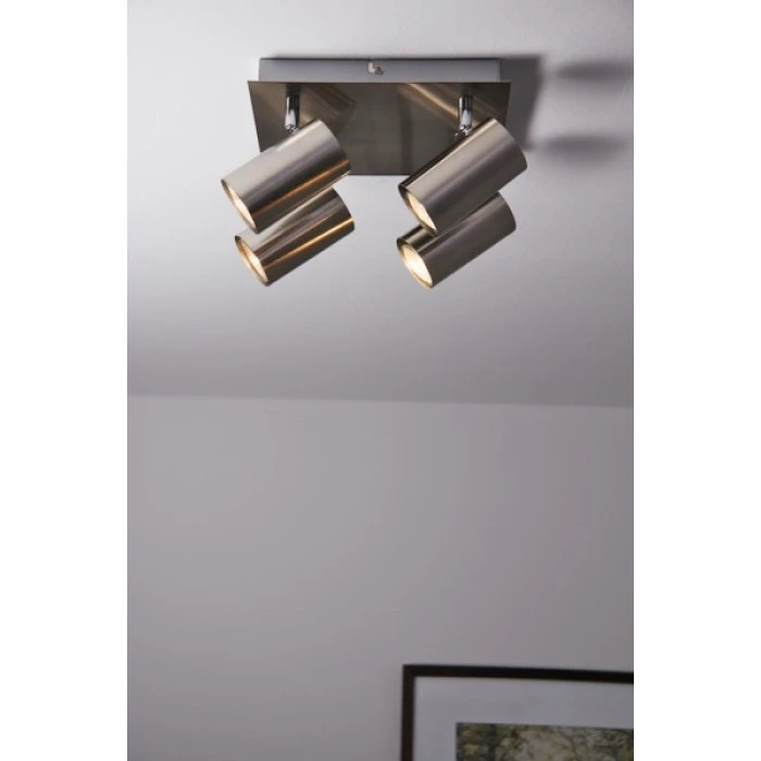 Trio Leuchten MARLEY Deckenleuchte Nickel-Matt, Edelstahl, 4-flammig 10 Trio Leuchten MARLEY Deckenleuchte Nickel-Matt, Edelstahl, 4-flammig – Bild 10