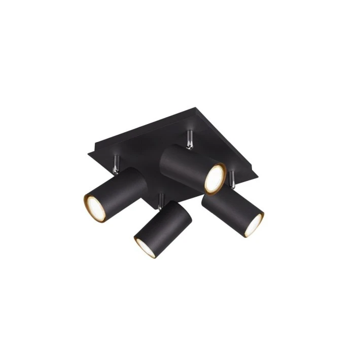 Trio Leuchten MARLEY Strahler Schwarz, 4-flammig 2 Trio Leuchten MARLEY Strahler Schwarz, 4-flammig – Bild 2