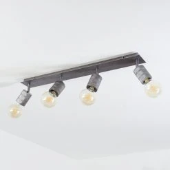 Hofstein Tyldom Deckenleuchte Grau, Silber, 4-flammig -Bürolampen Verkäufe tyldom deckenleuchte h3433577 7
