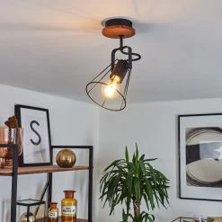 Hofstein Uatuasa Deckenleuchte Schwarz, Naturfarben, 1-flammig -Bürolampen Verkäufe uatuasa deckenleuchte h3443231 6