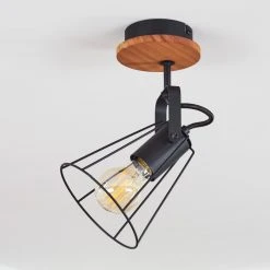 Hofstein Uatuasa Deckenleuchte Schwarz, Naturfarben, 1-flammig -Bürolampen Verkäufe uatuasa deckenleuchte h3443231 7