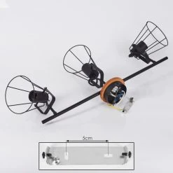 Hofstein Uatuasa Deckenleuchte Schwarz, Naturfarben, 3-flammig -Bürolampen Verkäufe uatuasa deckenleuchte h3443286 4