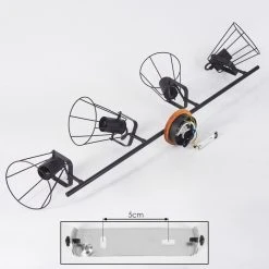 Hofstein Uatuasa Deckenleuchte Schwarz, Naturfarben, 4-flammig -Bürolampen Verkäufe uatuasa deckenleuchte h3443330 4