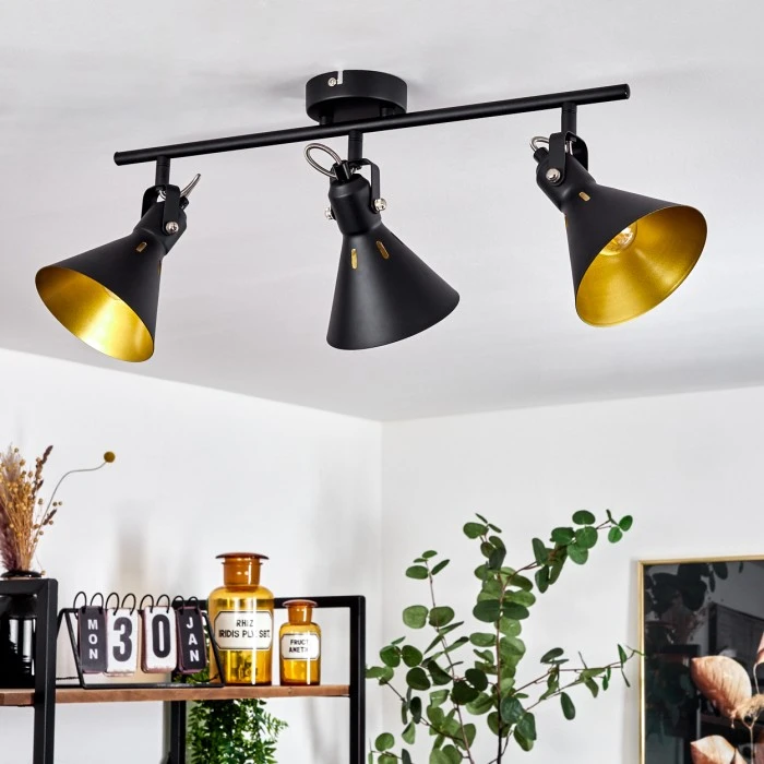 Hofstein Upiano Deckenleuchte Chrom, Schwarz, 3-flammig 10 Hofstein Upiano Deckenleuchte Chrom, Schwarz, 3-flammig – Bild 10