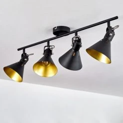 Hofstein Upiano Deckenleuchte Chrom, Schwarz, 4-flammig -Bürolampen Verkäufe upiano deckenleuchte h3017807 7