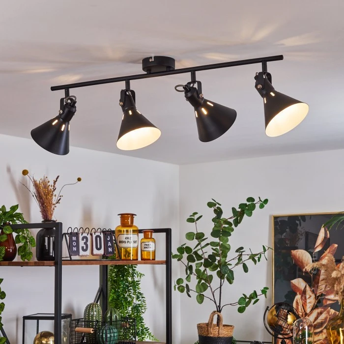 Hofstein Upiano Deckenleuchte Chrom, Schwarz, 4-flammig 1 Hofstein Upiano Deckenleuchte Chrom, Schwarz, 4-flammig