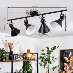 Hofstein Upiano Deckenleuchte Chrom, Schwarz, 4-flammig 14 Hofstein Upiano Deckenleuchte Chrom, Schwarz, 4-flammig -Bürolampen Verkäufe upiano deckenleuchte h3017845 3