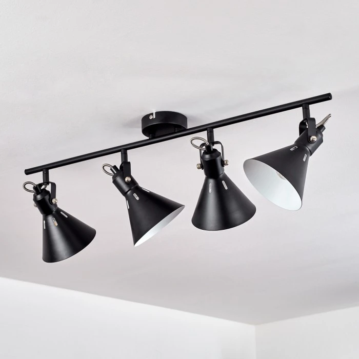 Hofstein Upiano Deckenleuchte Chrom, Schwarz, 4-flammig 8 Hofstein Upiano Deckenleuchte Chrom, Schwarz, 4-flammig – Bild 8