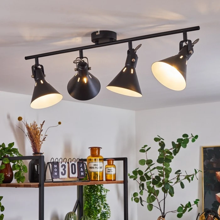 Hofstein Upiano Deckenleuchte Chrom, Schwarz, 4-flammig 9 Hofstein Upiano Deckenleuchte Chrom, Schwarz, 4-flammig – Bild 9