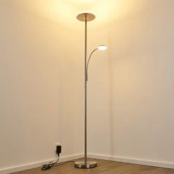 Hofstein Veteli Deckenfluter LED Nickel-Matt, Chrom, 2-flammig 22 Hofstein Veteli Deckenfluter LED Nickel-Matt, Chrom, 2-flammig -Bürolampen Verkäufe veteli deckenfluter h3080856 4