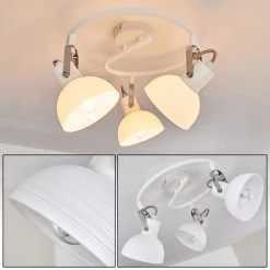 Hofstein Vezia Deckenleuchte Wei&szlig;, 3-flammig