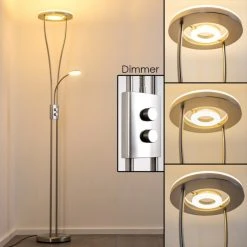 Hofstein Watino Deckenfluter LED Nickel-Matt, 3-flammig -Bürolampen Verkäufe watino deckenfluter h000458 23