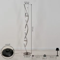 Hofstein Wellington Stehleuchte LED Edelstahl, 2-flammig 13 Hofstein Wellington Stehleuchte LED Edelstahl, 2-flammig -Bürolampen Verkäufe wellington stehleuchte h3009086 3