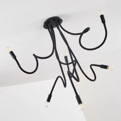 Hofstein Wertach Deckenleuchte Schwarz, 6-flammig -Bürolampen Verkäufe wertach deckenleuchte h3345382 11