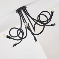 Hofstein Wertach Deckenleuchte Schwarz, 6-flammig -Bürolampen Verkäufe wertach deckenleuchte h3345382 9