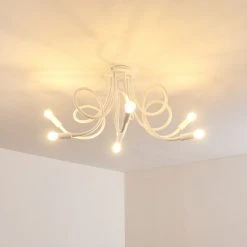 Hofstein Wertach Deckenleuchte Wei&szlig;, 6-flammig -Bürolampen Verkäufe wertach deckenleuchte h3345405 16